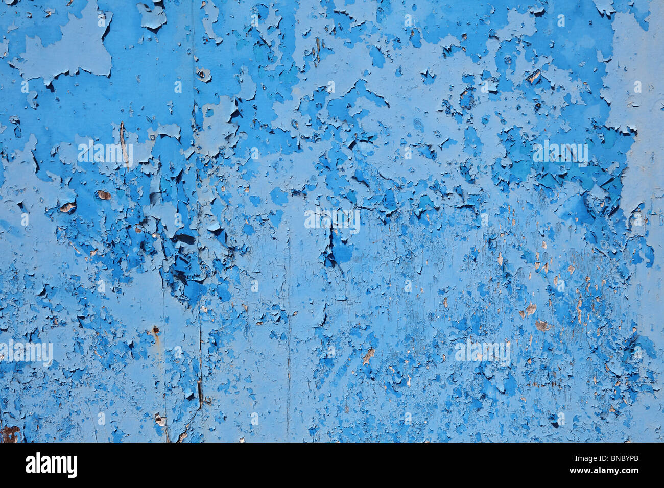 Vieux grungy blue paint sur surface en bois Banque D'Images