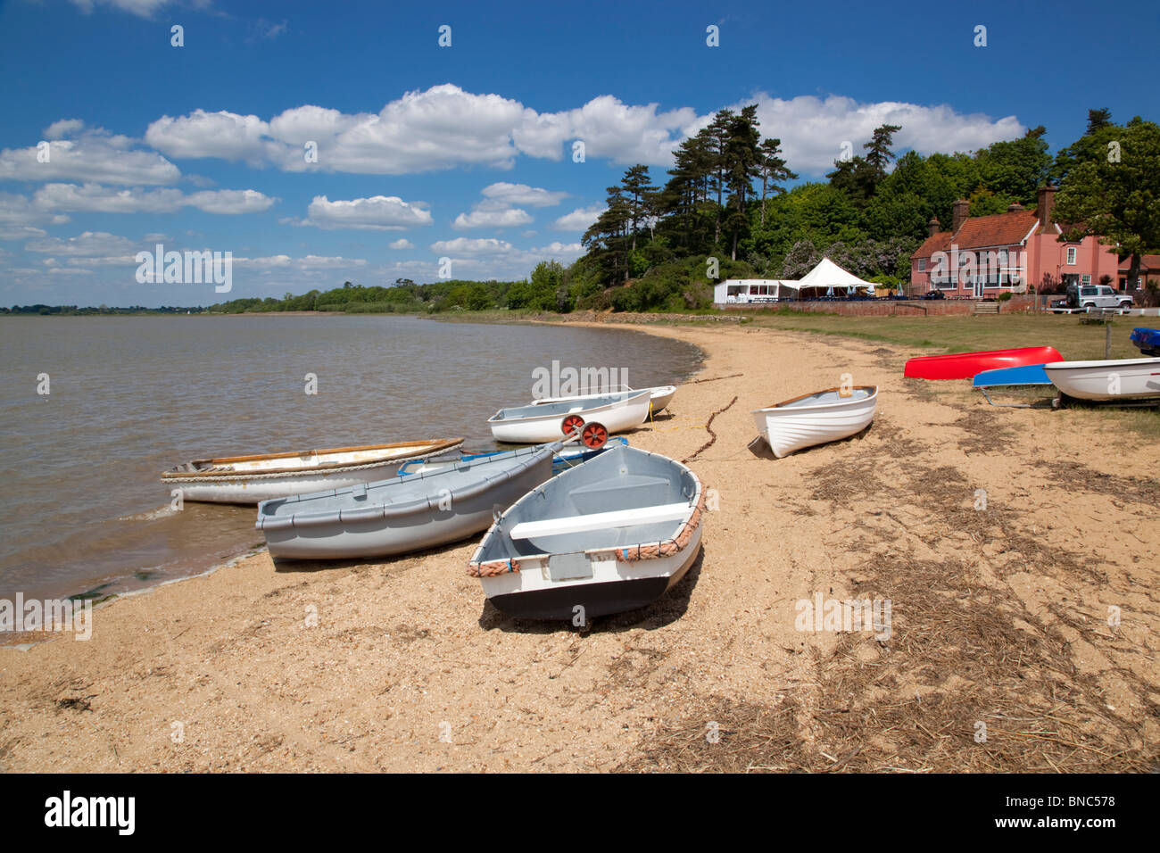 Waldringfield ; bords de la rivière Deben ; Suffolk Banque D'Images