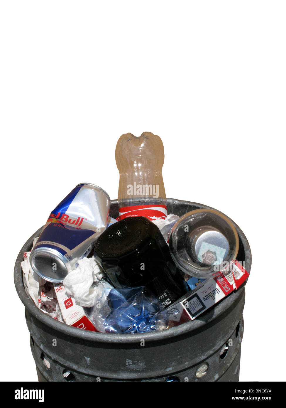 Poubelle pleine Banque D'Images