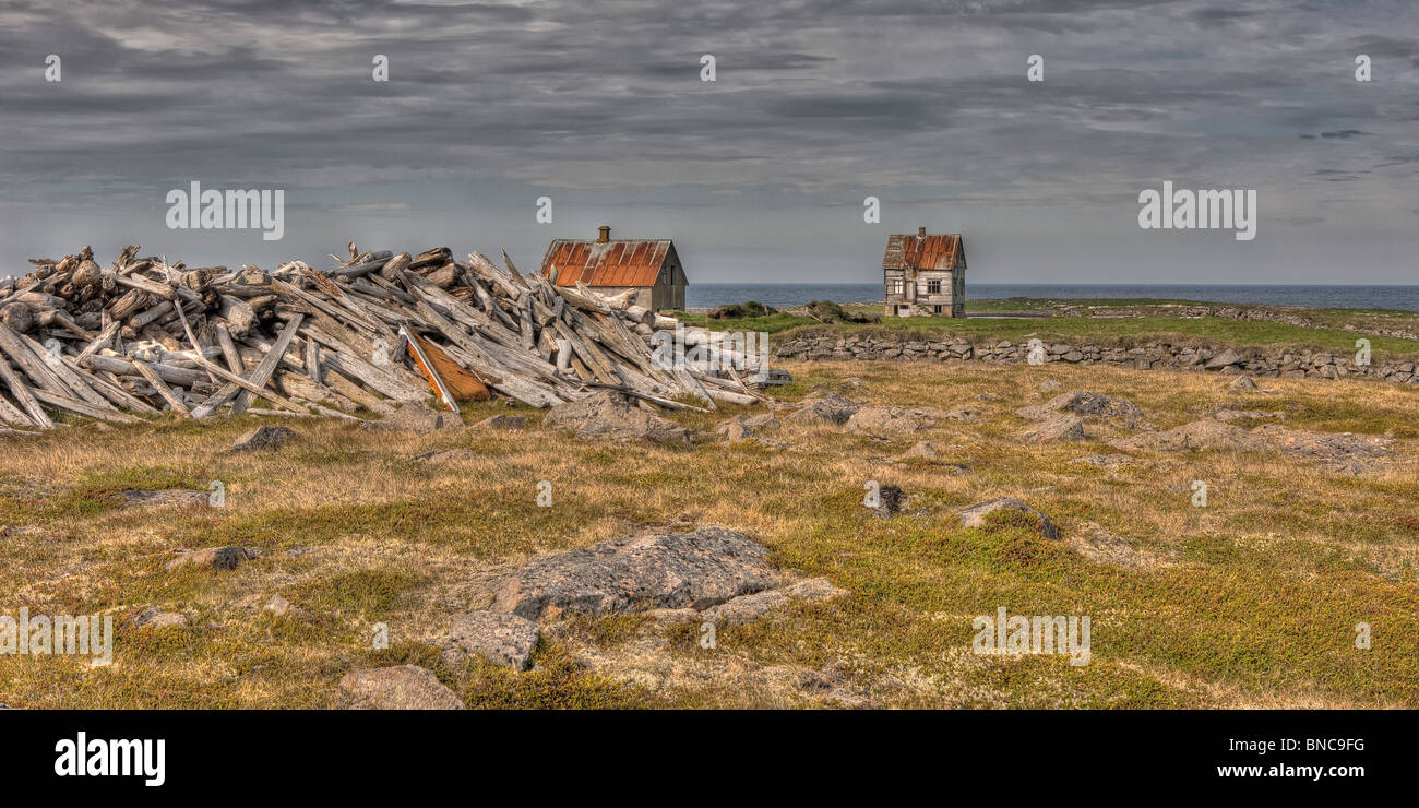 Abandonner farm house, dans le Nord de l'Islande Banque D'Images