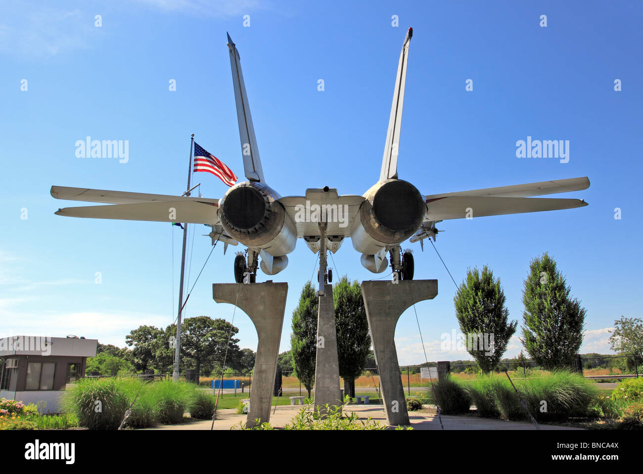 Queue du Grumman F-14 Tomcat chasseur Marine Calverton Long Island NY Banque D'Images