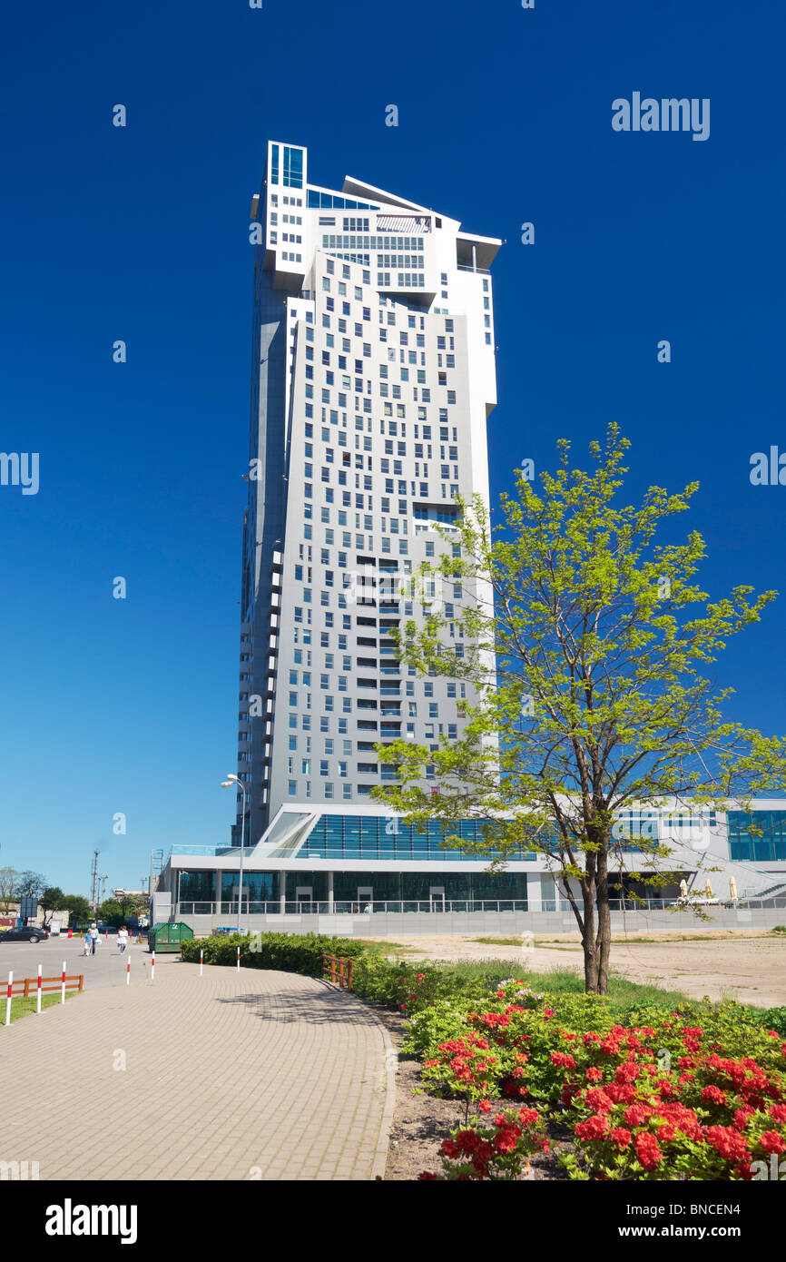 Gdynia - Tours 'Sea' haut bâtiment, Pologne Banque D'Images