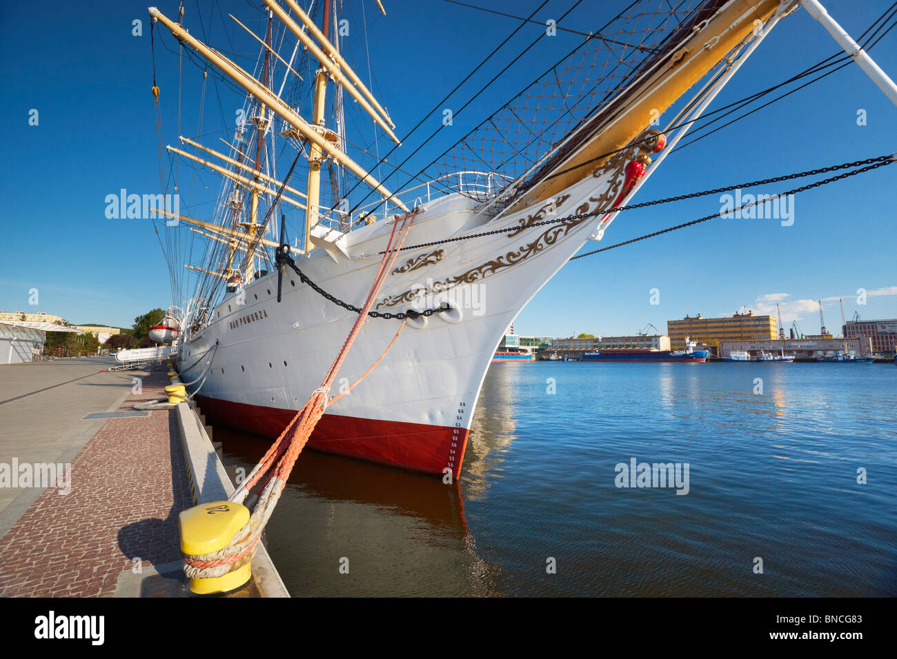 Bateau à voile à 'Dar Pomorza', Gdynia, occidentale, Pologne Banque D'Images