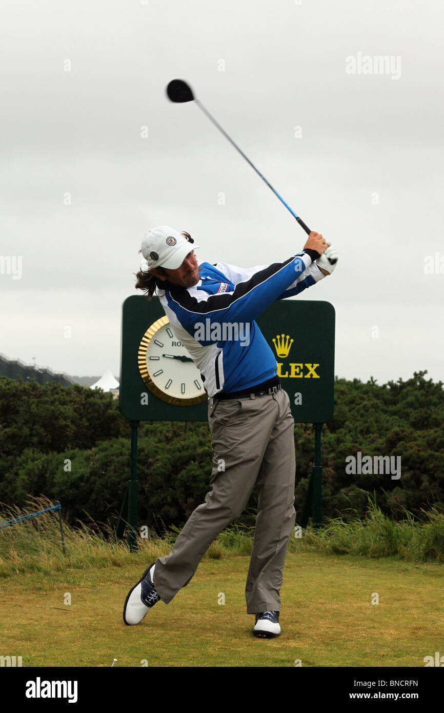 Ignacio Garrido au British Open de golf à St Andrews, Scotland, UK - Juillet 2010 Banque D'Images