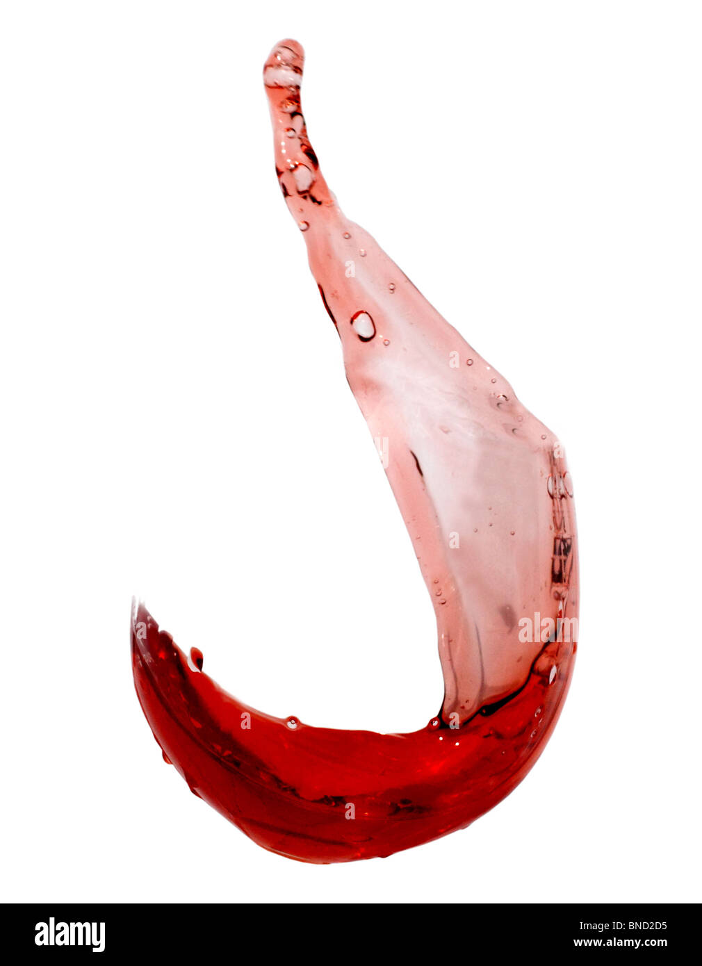 éclaboussure de vin rouge Banque D'Images