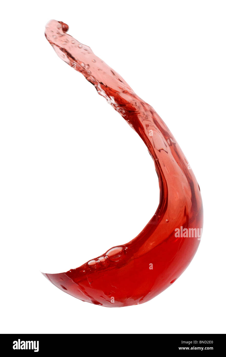 éclaboussure de vin rouge Banque D'Images
