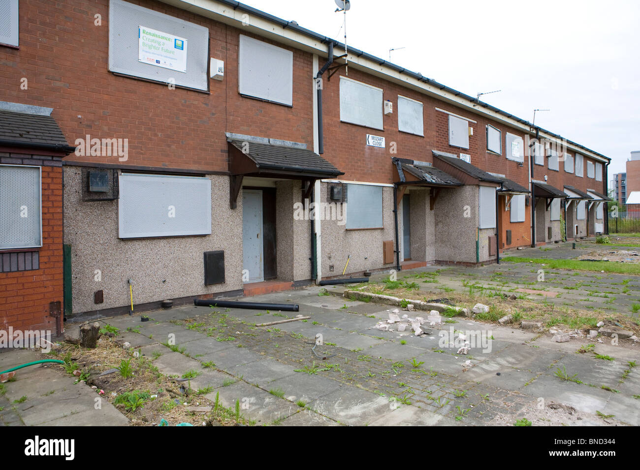 L'exclusion urbaine Miles Platting Manchester Banque D'Images