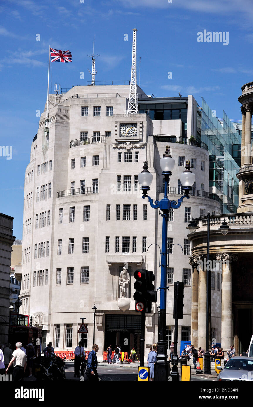 BBC Broadcasting House, Portland Place, City of Westminster, London, England, United Kingdom Banque D'Images
