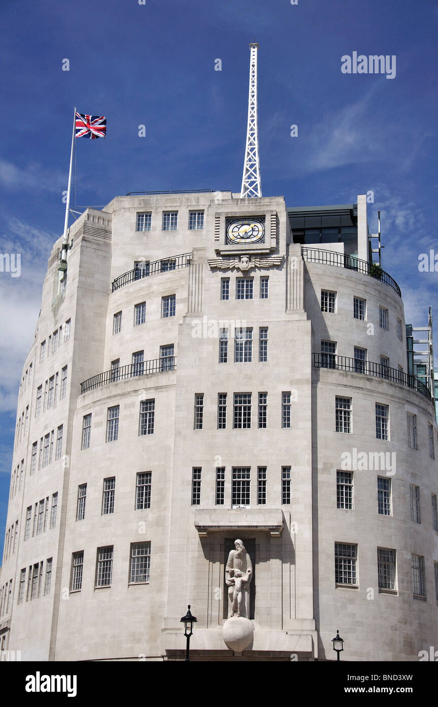 BBC Broadcasting House, Portland Place, City of Westminster, London, England, United Kingdom Banque D'Images