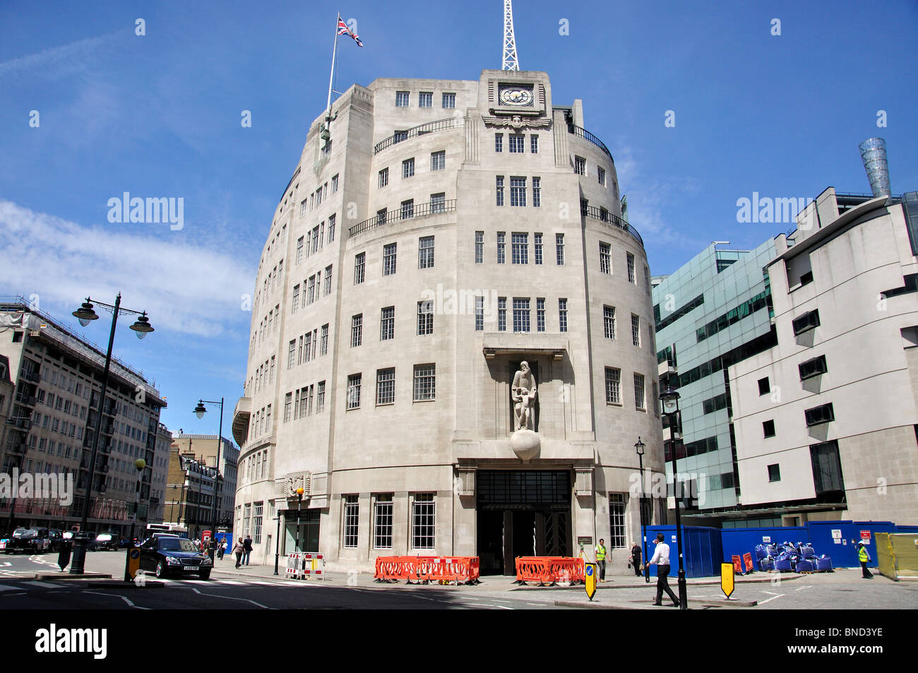 BBC Broadcasting House, Portland Place, City of Westminster, London, England, United Kingdom Banque D'Images