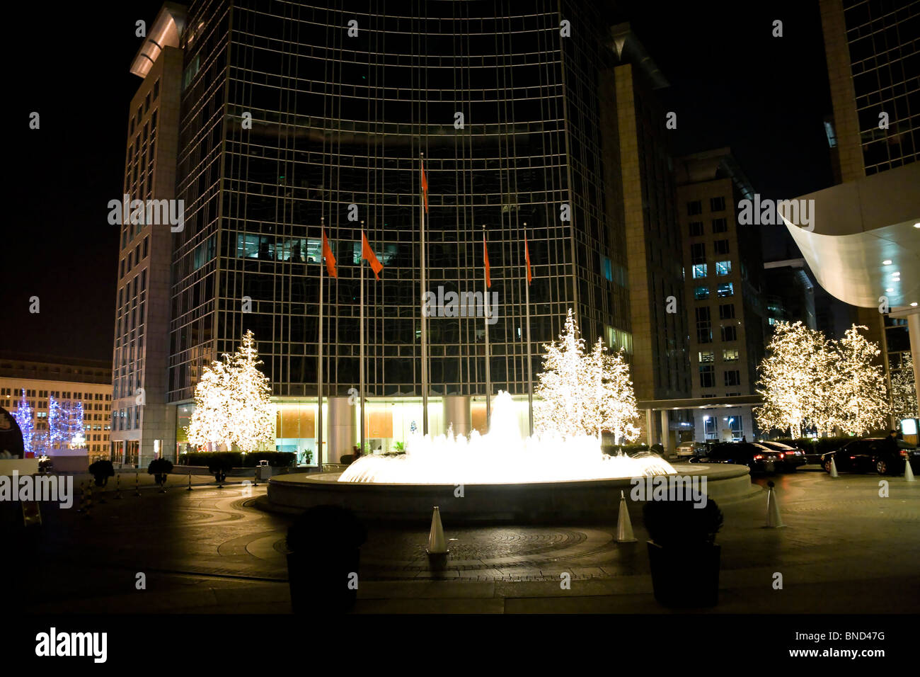 Bâtiment à usage de décoration de Noël les scènes de nuit en Chine Banque D'Images