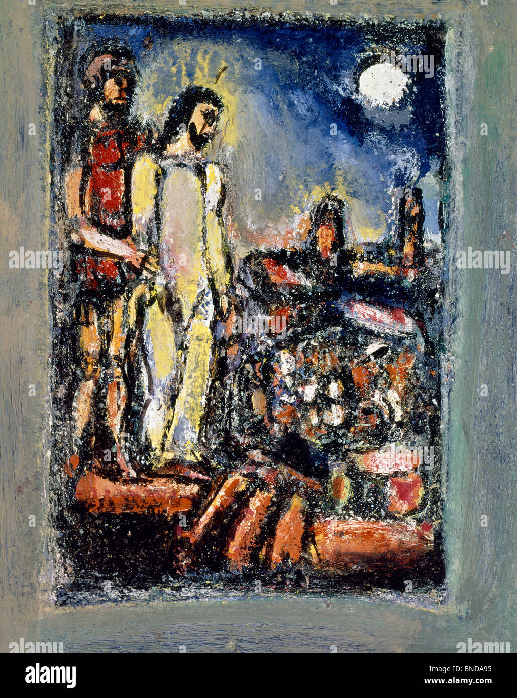 Scène de la passion : l'Arrestation du Christ par Georges Rouault, (1871-1958), Etats-Unis, New York, Collection Privée Banque D'Images