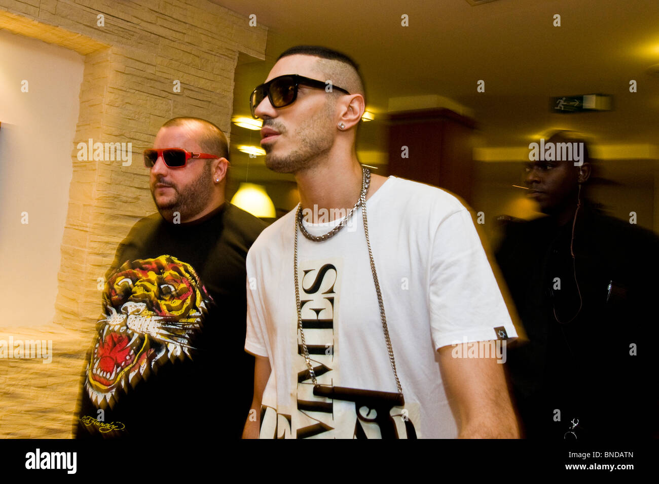 Le rappeur italien Marracash, FNAC Milan, Italie (13.07.2010) Banque D'Images