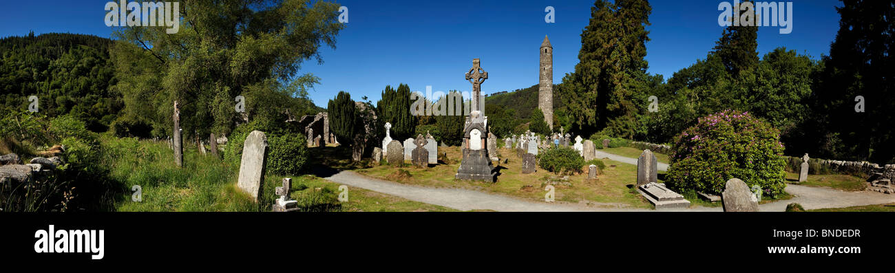 Le comté de Wicklow, Irlande Glendalough Banque D'Images