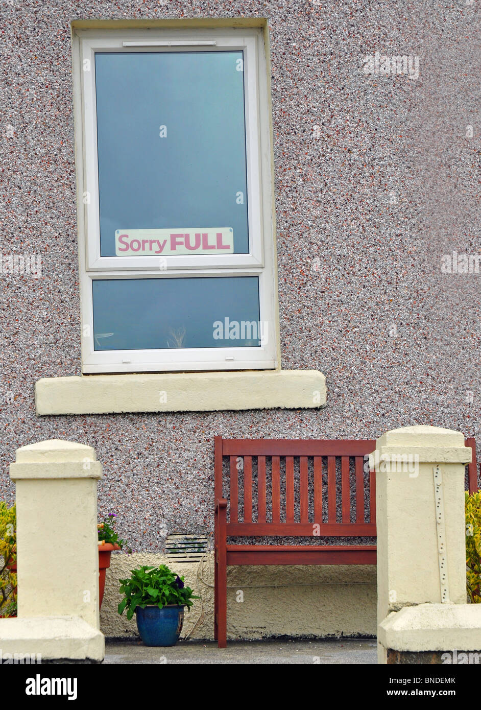 Castlebay, Barra, Hébrides extérieures : ouvrir une chambre d'hôtes Banque D'Images