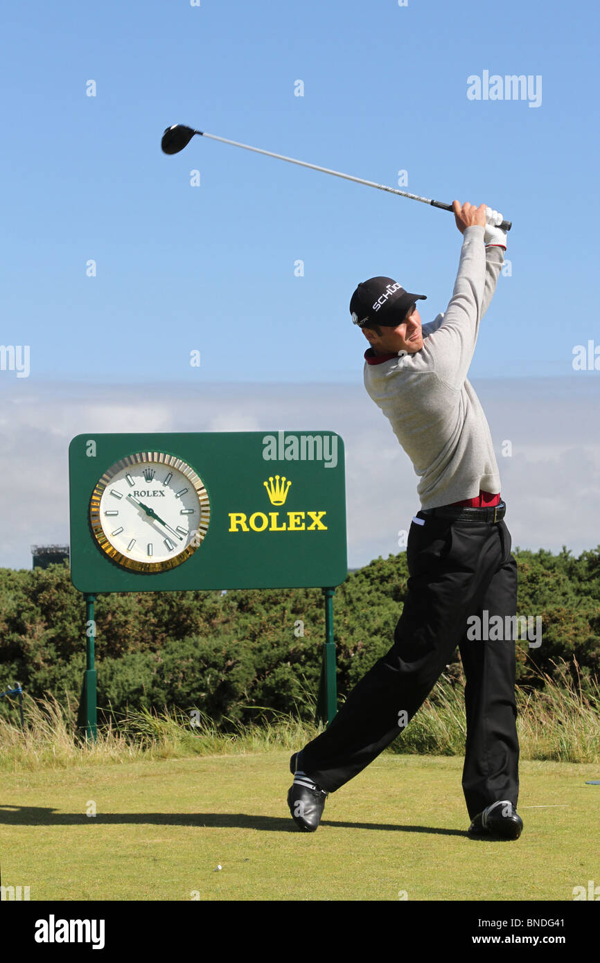 Robert Karlsson un concurrent au British Open de golf de championnat, Old Course, St Andrews, Fife, Scotland, UK Banque D'Images