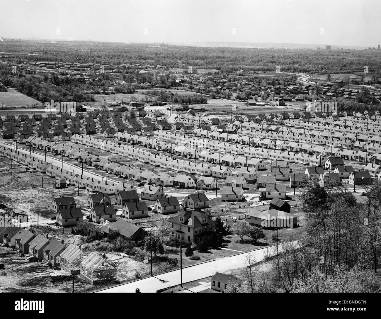 Vue aérienne des bâtiments dans une ville, Clifton, New Jersey, USA