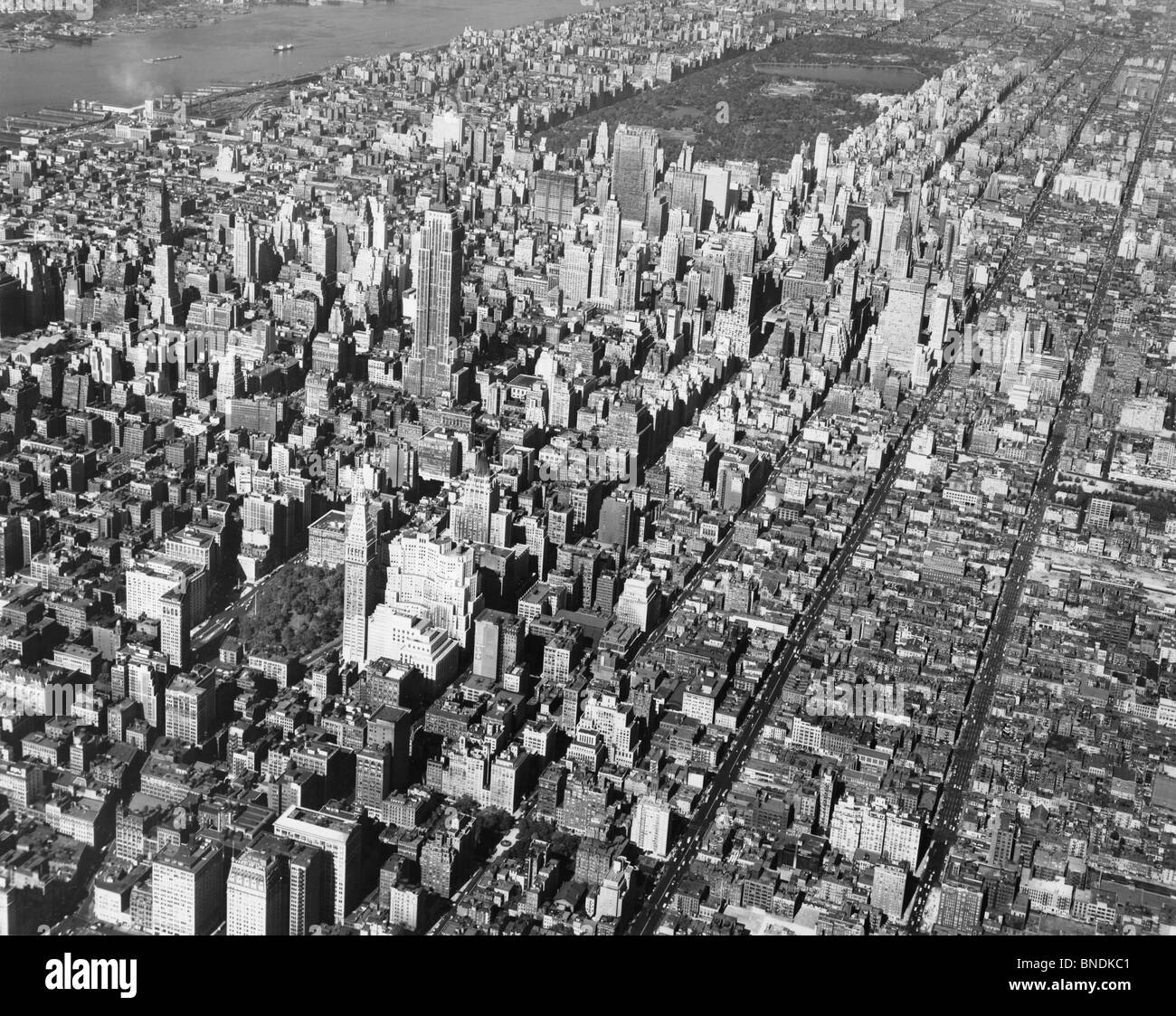 Vue aérienne d'une ville, à Manhattan, New York City, New York, USA Banque D'Images