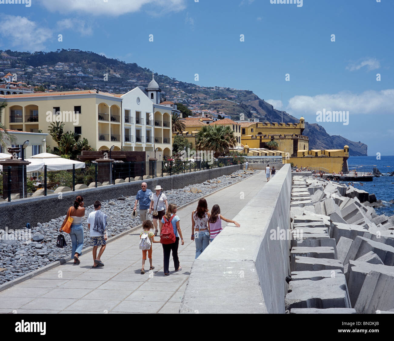 Promenade, Funchal, Madère, Portugal. Banque D'Images