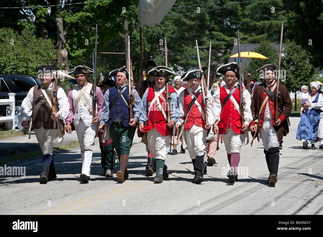 La guerre révolutionnaire Reenactors Banque D'Images