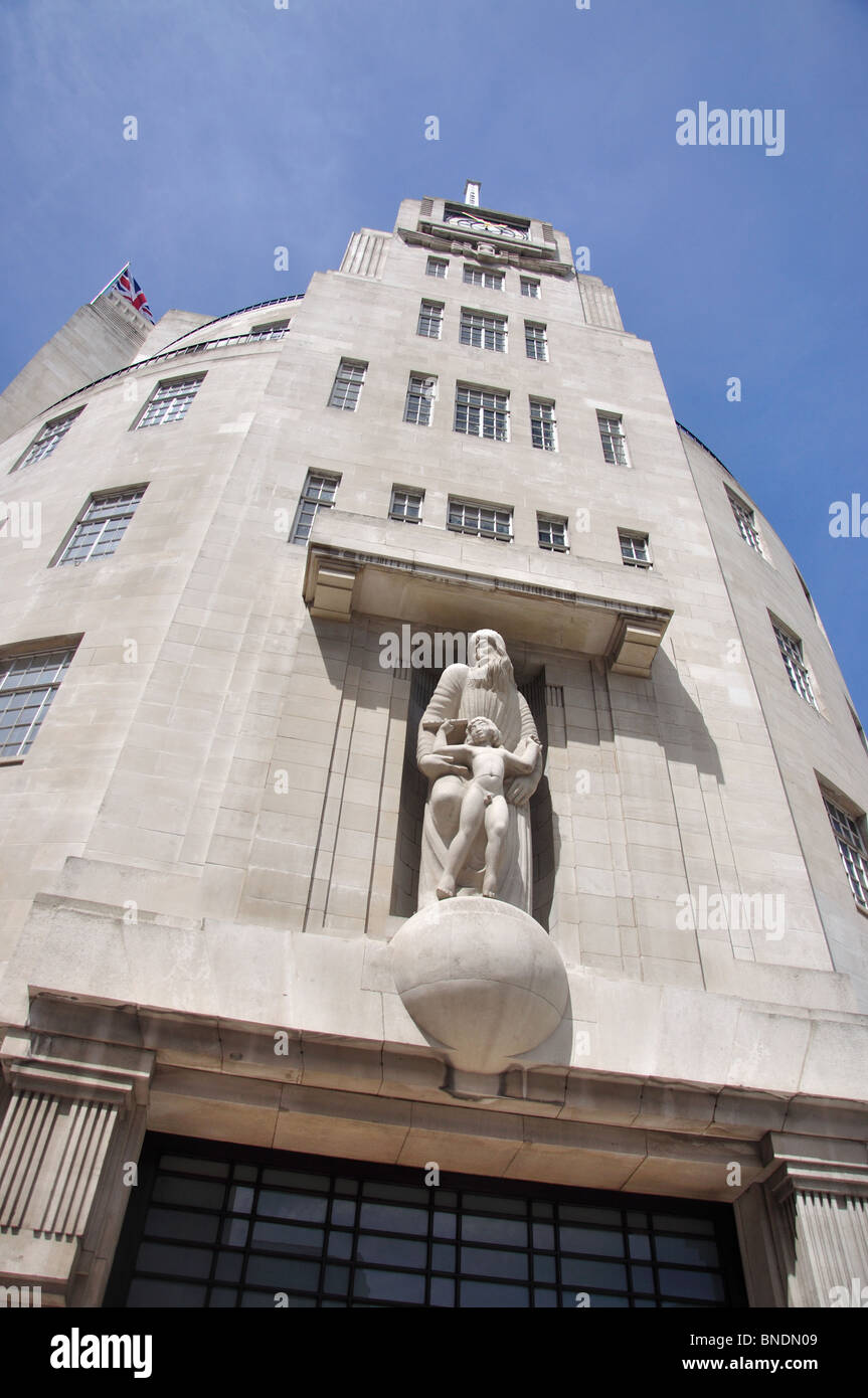BBC Broadcasting House, Portland Place, City of Westminster, London, England, United Kingdom Banque D'Images