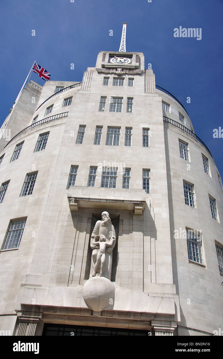 BBC Broadcasting House, Portland Place, City of Westminster, London, England, United Kingdom Banque D'Images