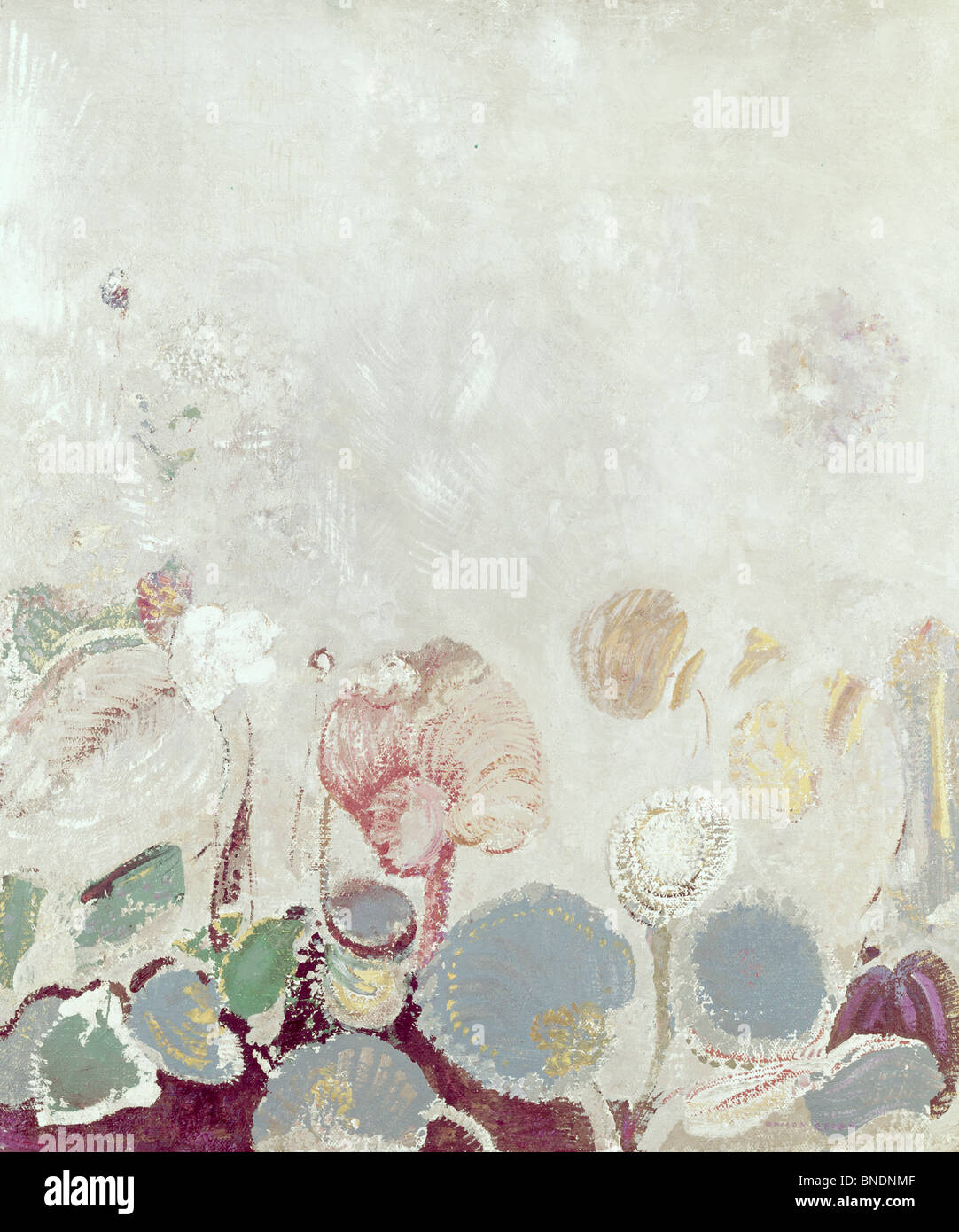 Champ de la fleur d'Odilon Redon, 1840-1916 Banque D'Images