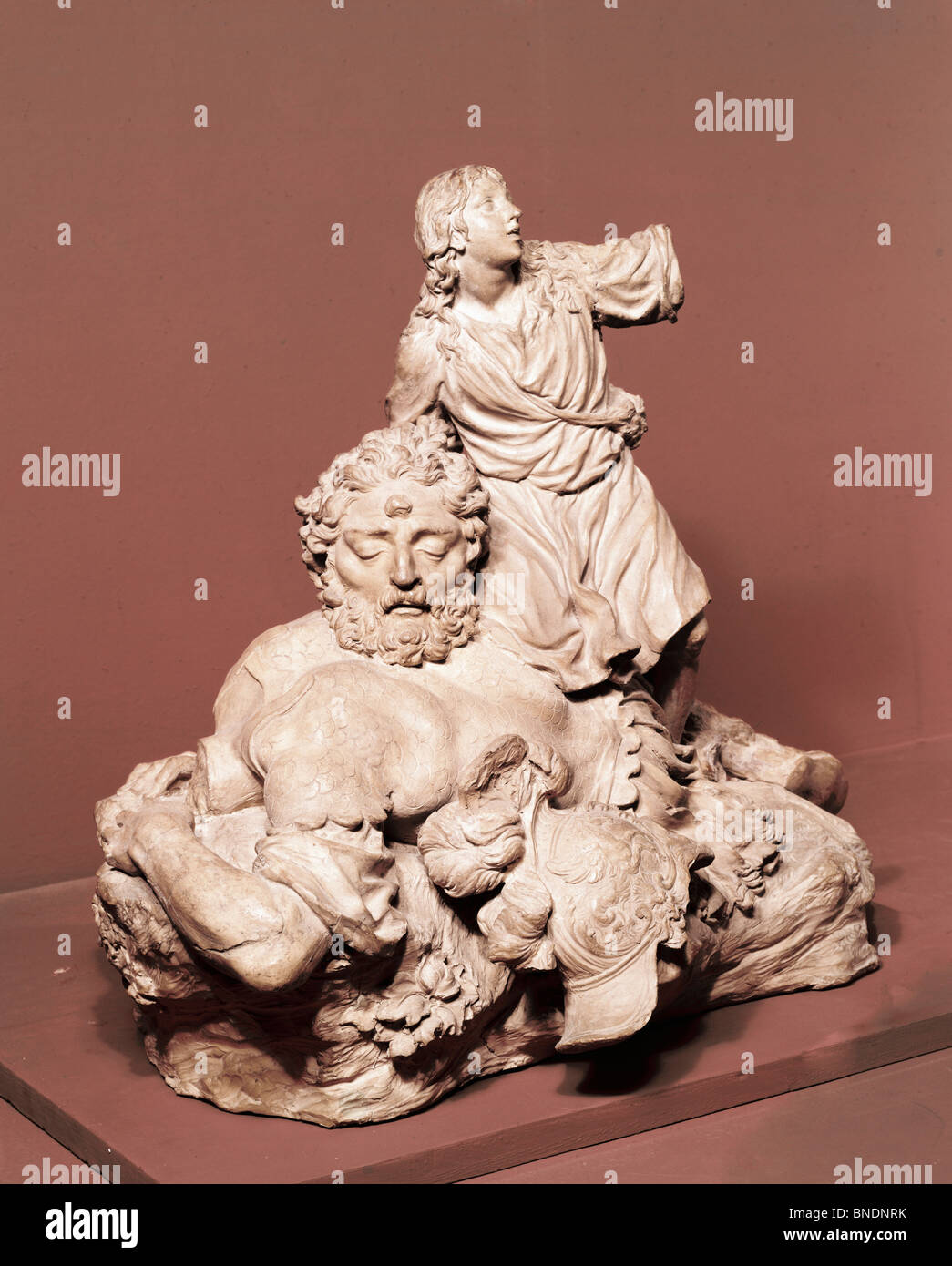 David et Goliath par Giovanni Battista Foggini, 1652-1725 Banque D'Images