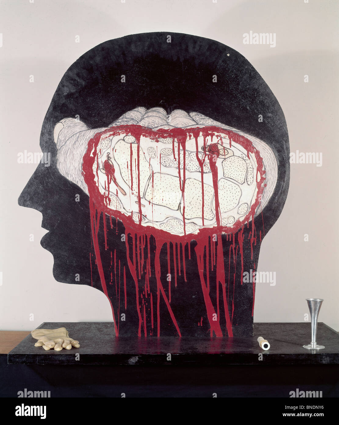 Chambre, randonnée, vague triptyque, 1968/9, par Johannes Dorflinger, b.1941 Banque D'Images