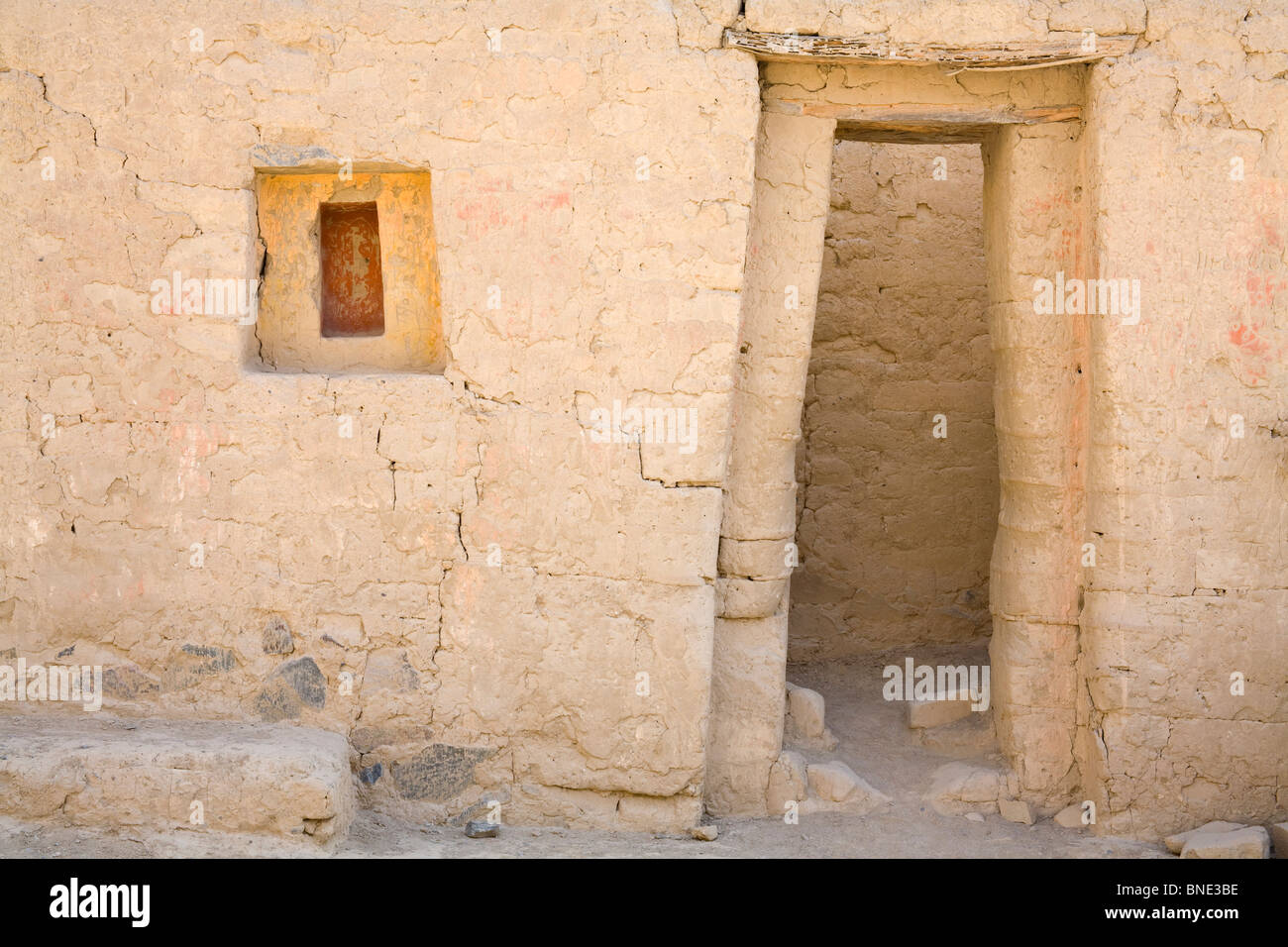 Ruines d'un bâtiment, les ruines Inca, Pisco, Ica, Pérou Région Banque D'Images