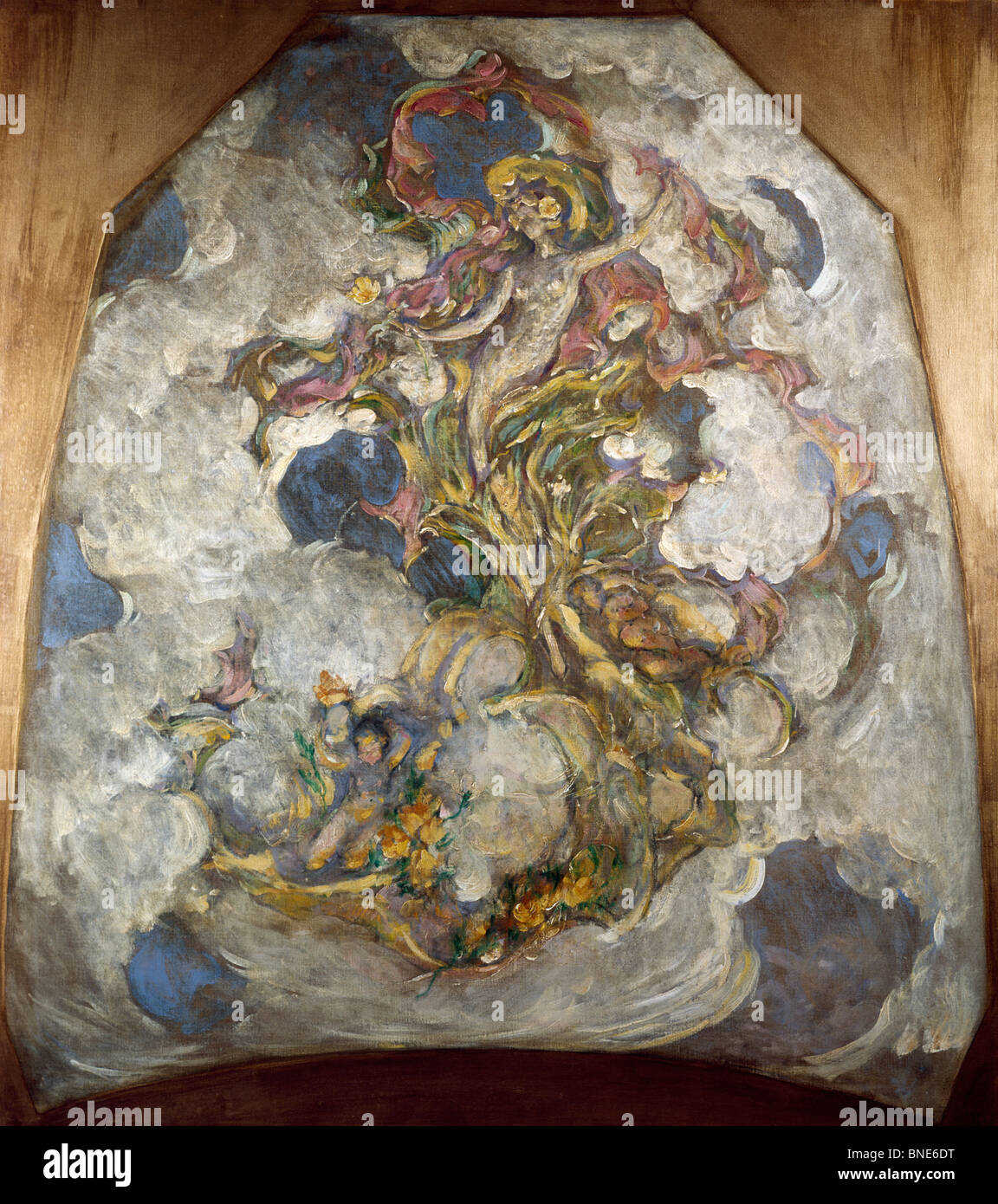 Pavot d'or par Robert Reid, huile sur toile, (1862-1929), Etats-Unis, New York, Philadelphie, David Galerie Yvon Krevé Banque D'Images