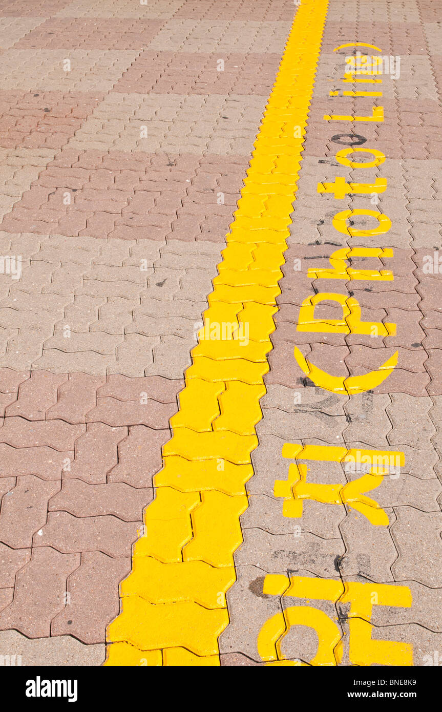 Ligne photo à l'observatoire de Dora donnant sur la frontière avec la Corée du Nord, près de Panmunjom, DMZ, zone démilitarisée, de Corée du Sud Banque D'Images