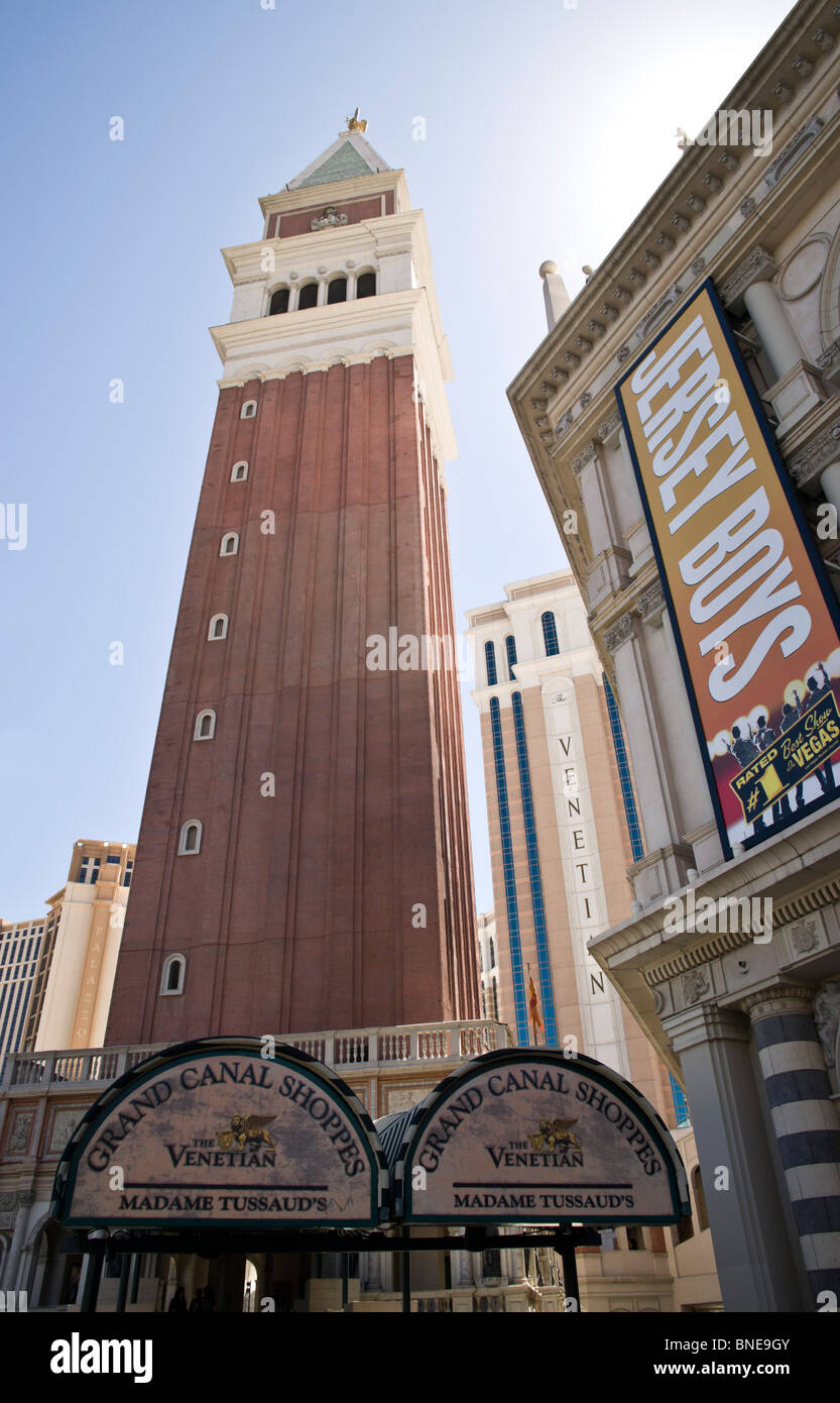 Le Venetian Las Vegas - Venise réplique. Le Campanile de San Marco. Banque D'Images