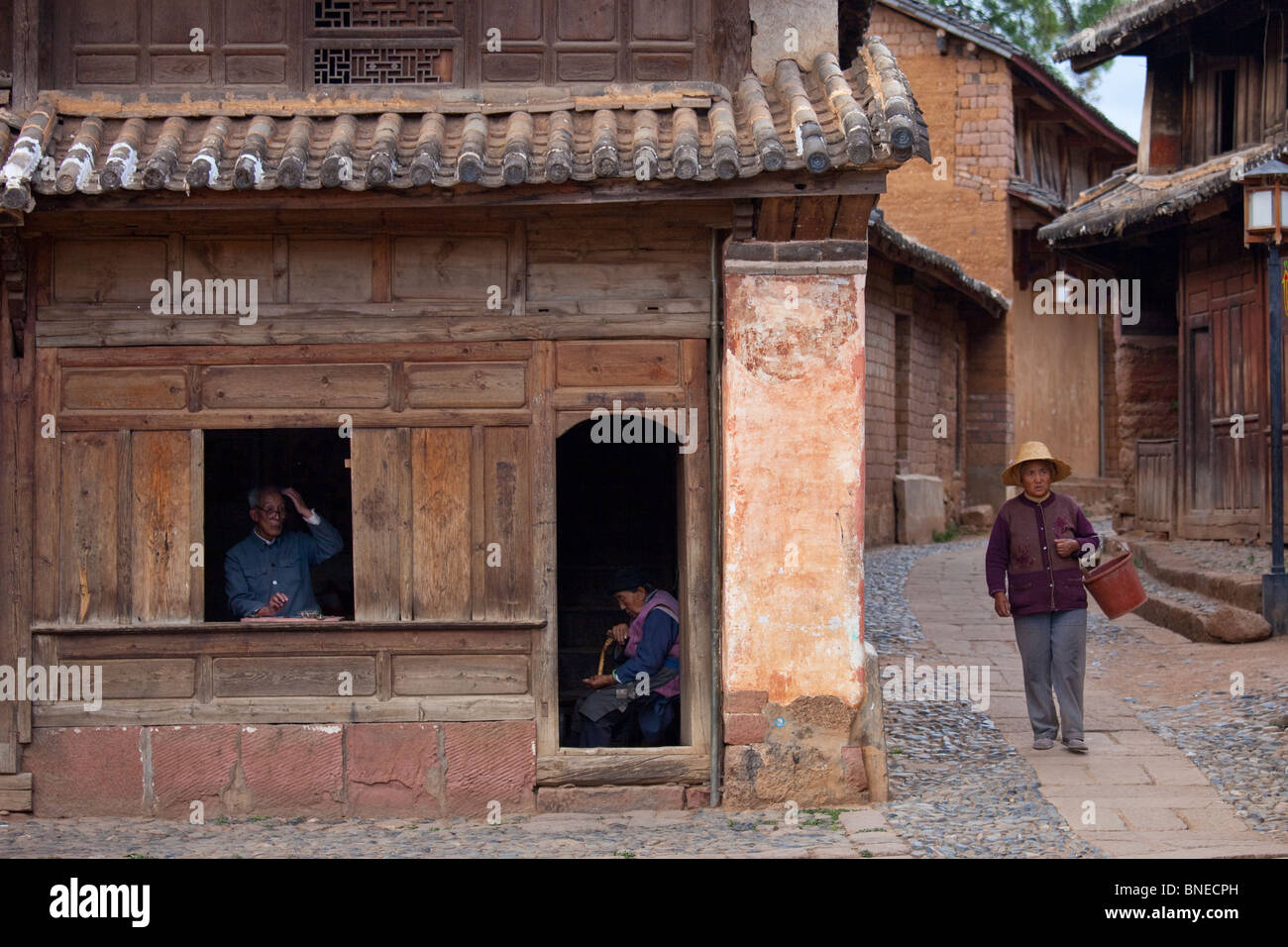 Village Shaxi, Province du Yunnan, Chine Banque D'Images