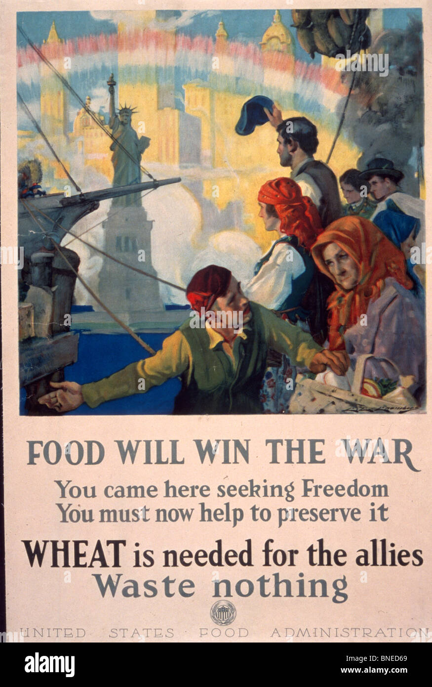 La nourriture va gagner la guerre, Nathan & James, Currier & Ives, (vers 1857-1907) Banque D'Images