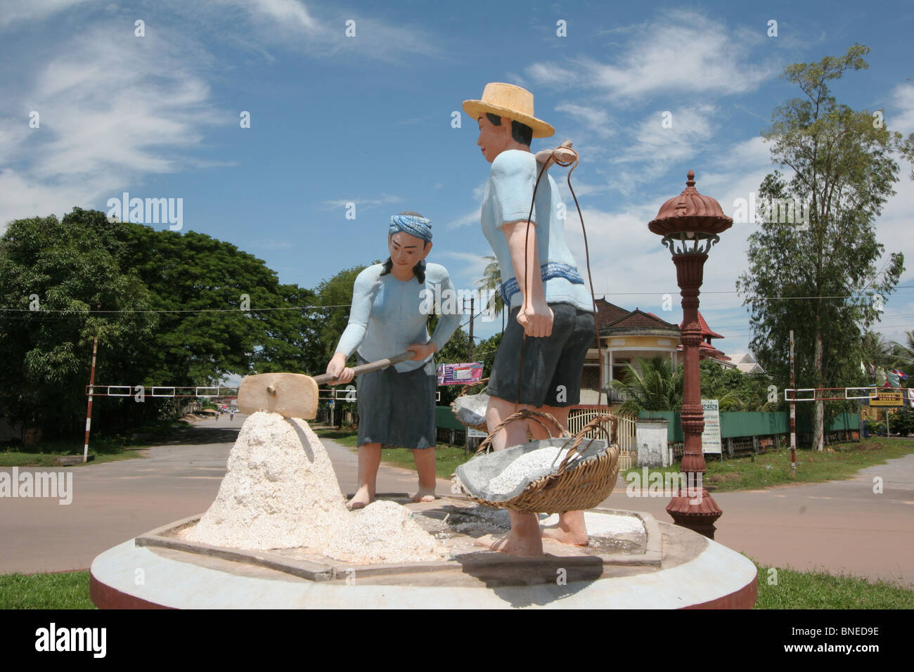 Monument à sel les agriculteurs, Kampot, Cambodge Banque D'Images