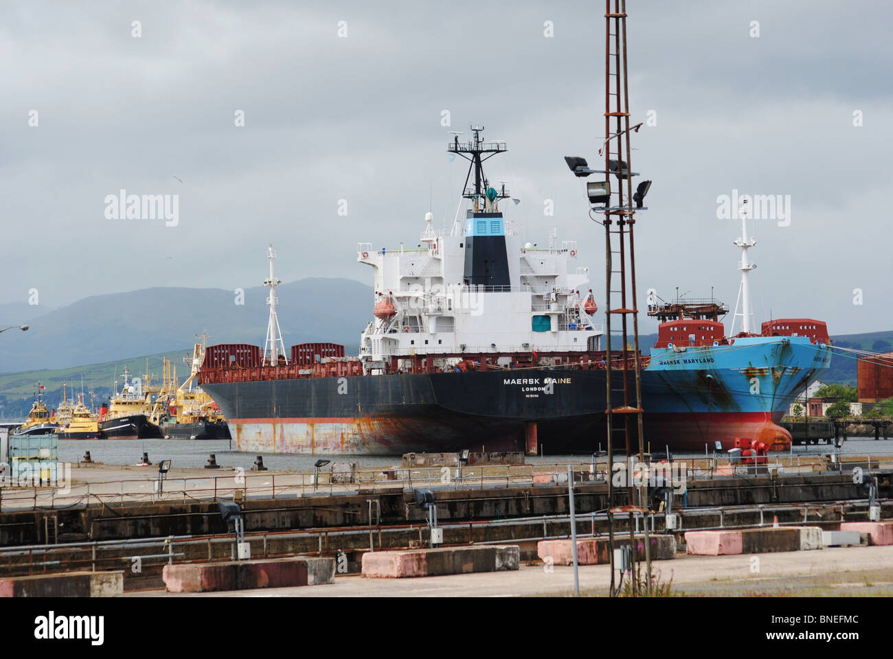 Les navires dans le dock. Banque D'Images