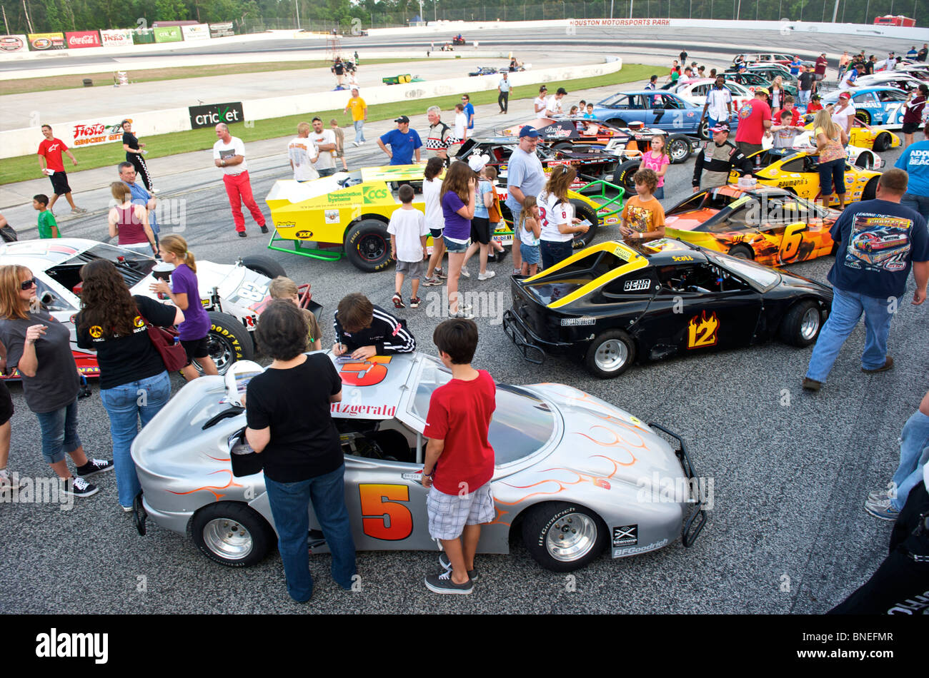 Vu d'un rallye automobile à Nascer Racing à Houston Texas, USA Banque D'Images