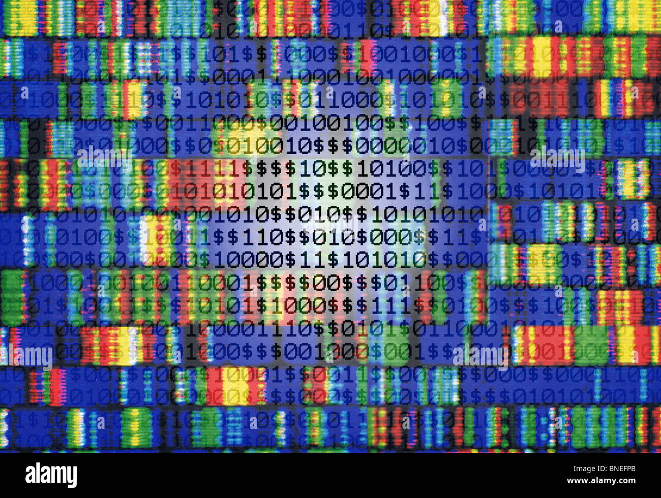 Le génotype, gène, le génie génétique, l'ADN-sequence Banque D'Images