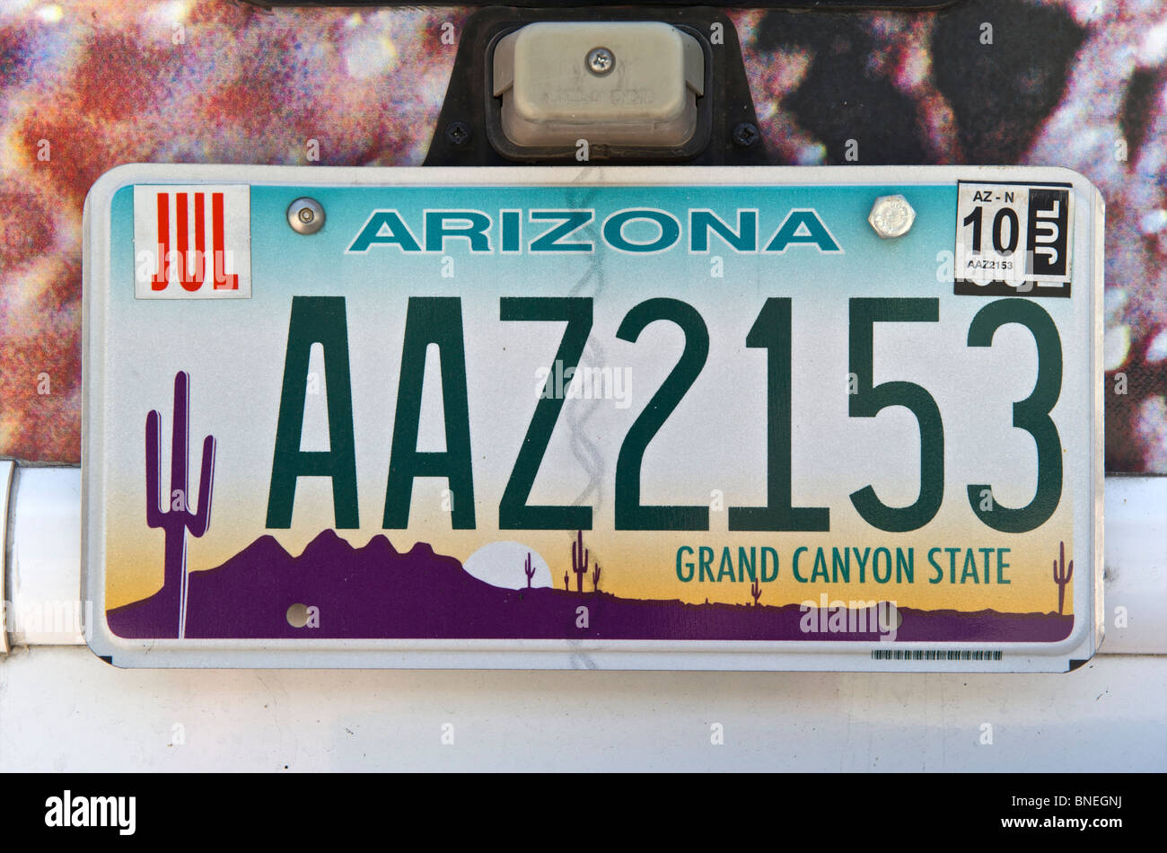 Immatriculation de l'Etat du Grand Canyon en Arizona, Texas, États-Unis Banque D'Images