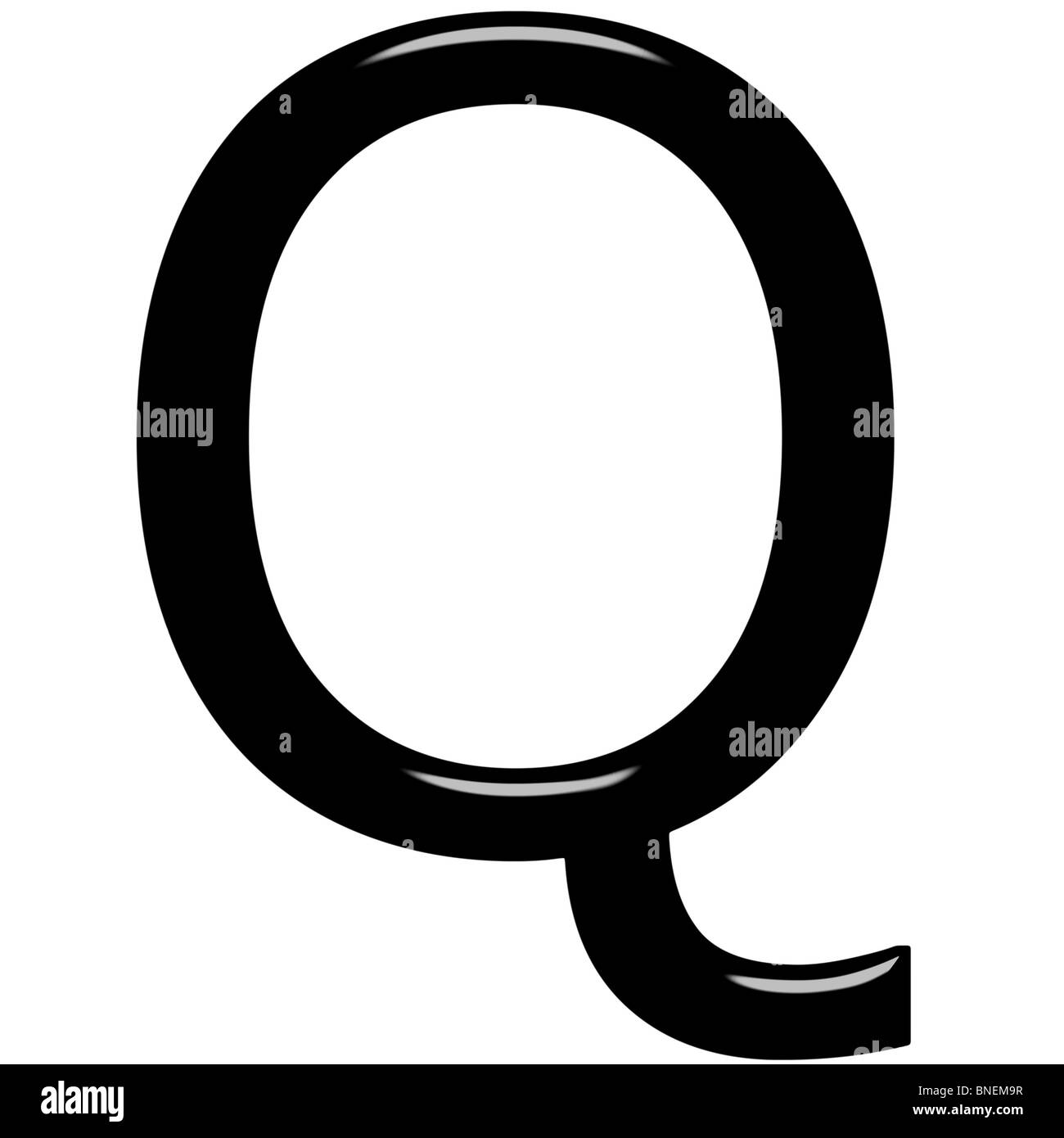 lettre 3D Q Banque D'Images