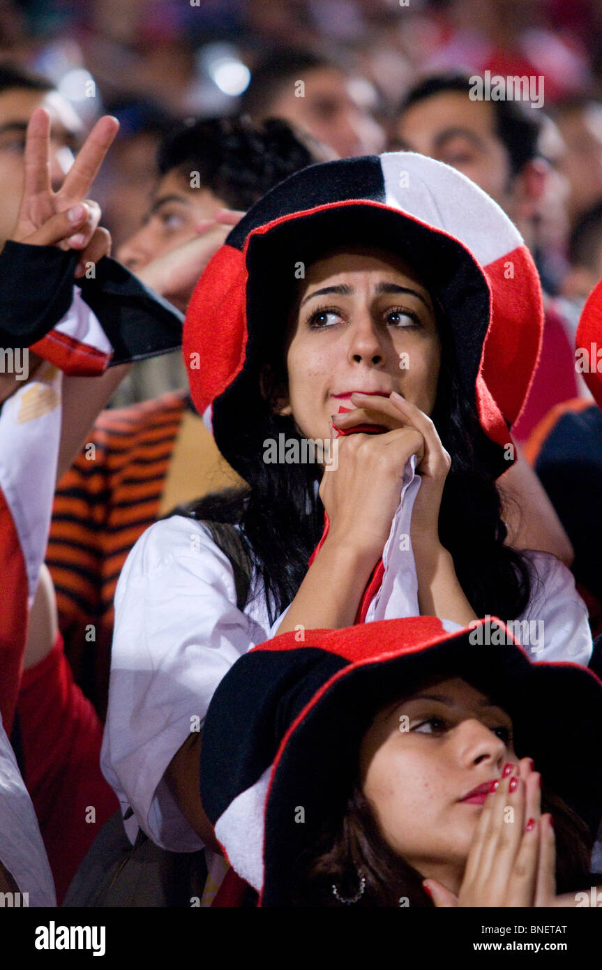 L'infâme l'Egypte contre l'Algérie en match de qualification WM stade international du Caire qui a mis fin à 2:0 Banque D'Images