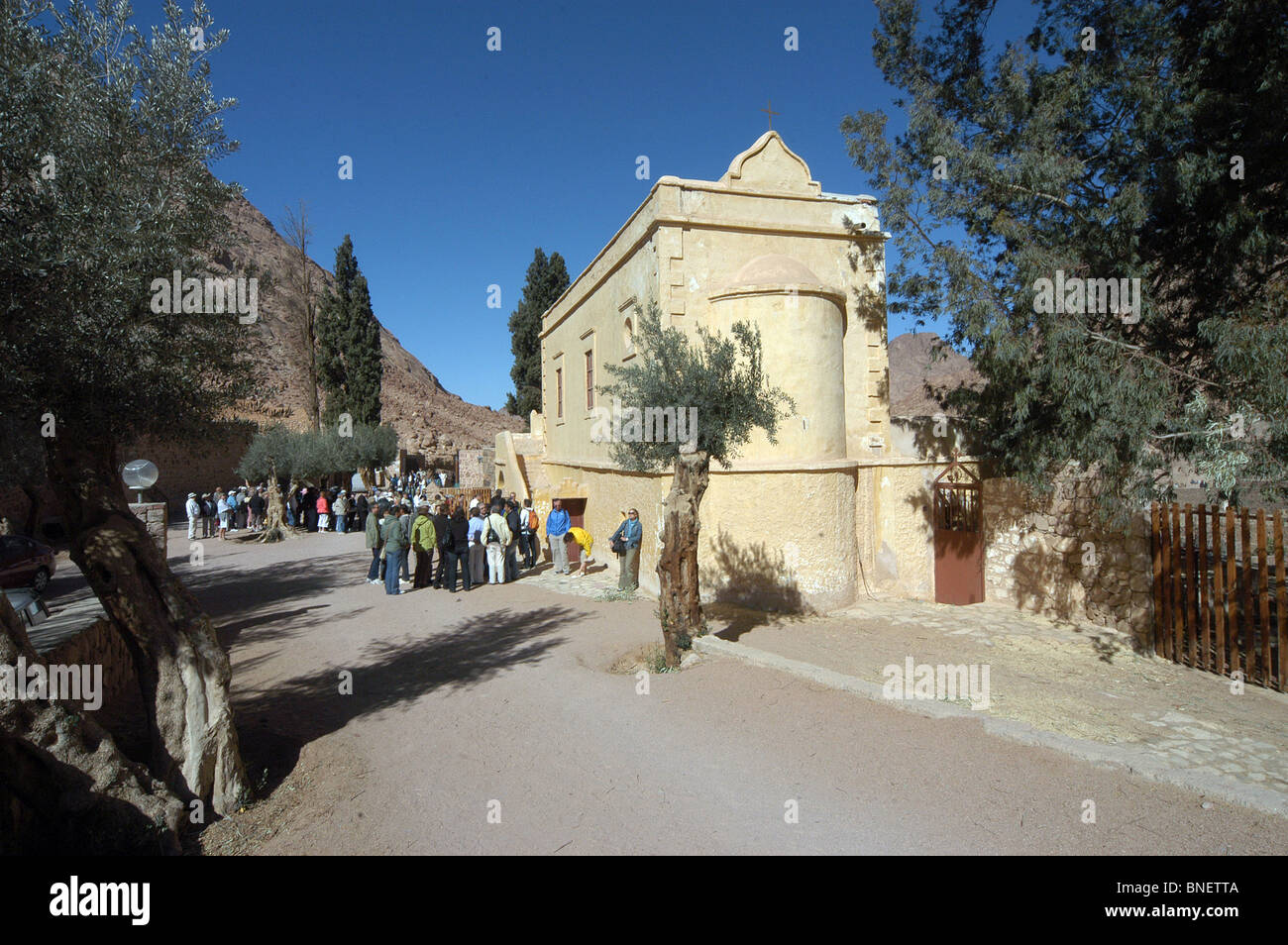 La chapelle de St Triphone à l'intérieur des murs du monastère de Sainte Catherine, le Sinaï. Banque D'Images