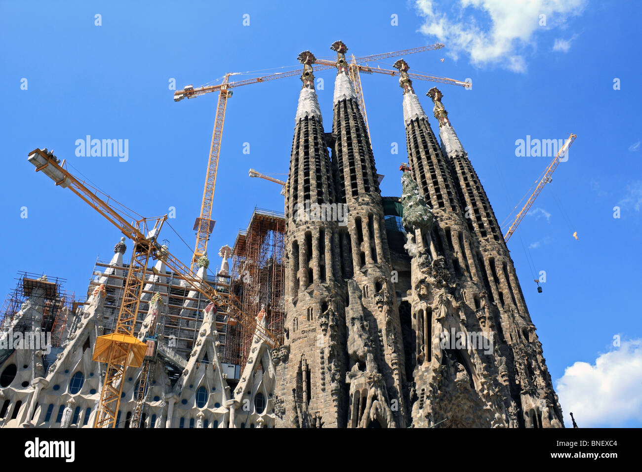 Sagrada Família Eglise catholique romaine en construction à Barcelone Catalogne Espagne. Banque D'Images