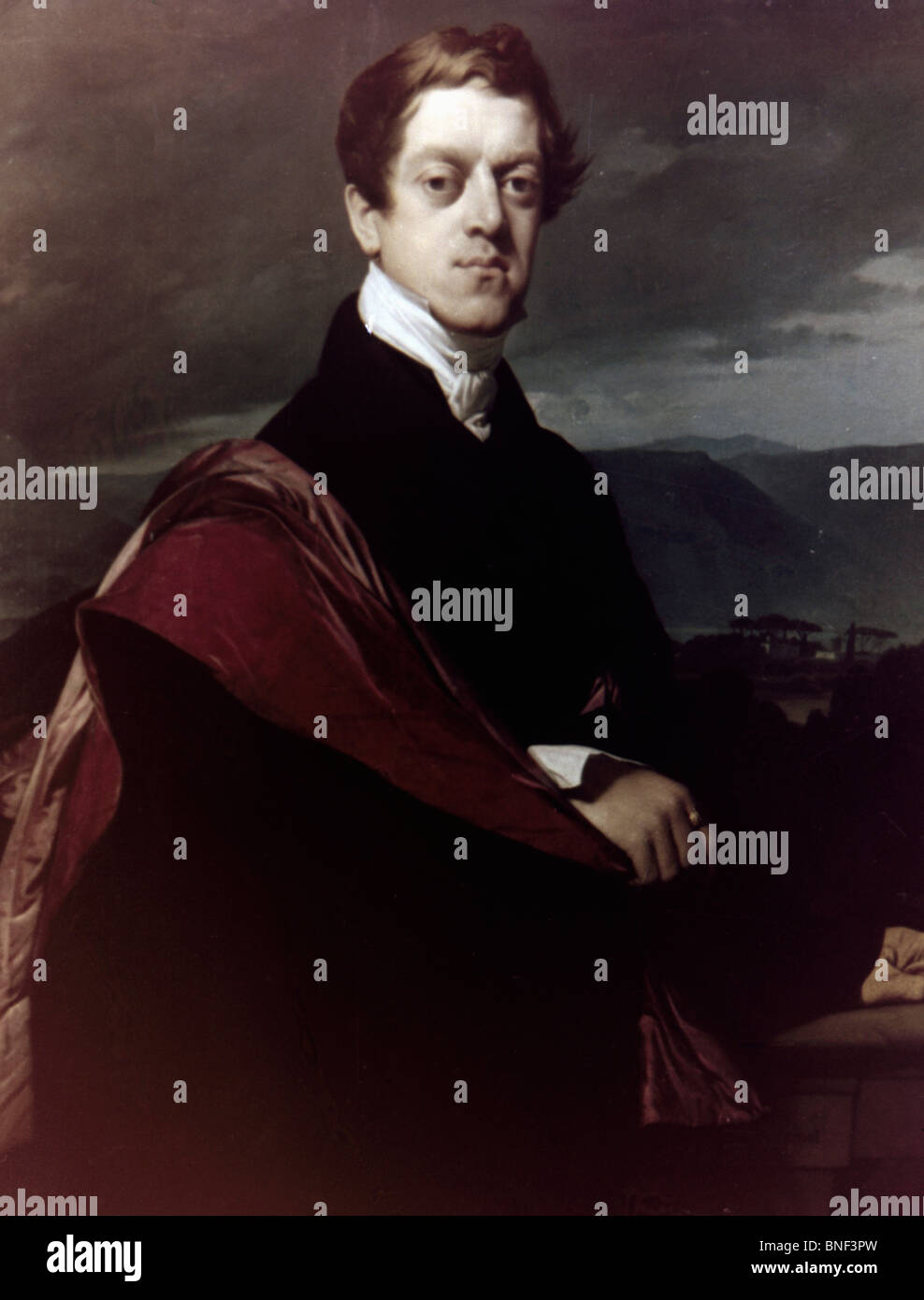 Portrait du Comte Guryev par Jean Auguste Dominique Ingres, 1821, 1780-1867, Russie, Saint-Pétersbourg, l'Ermitage Banque D'Images