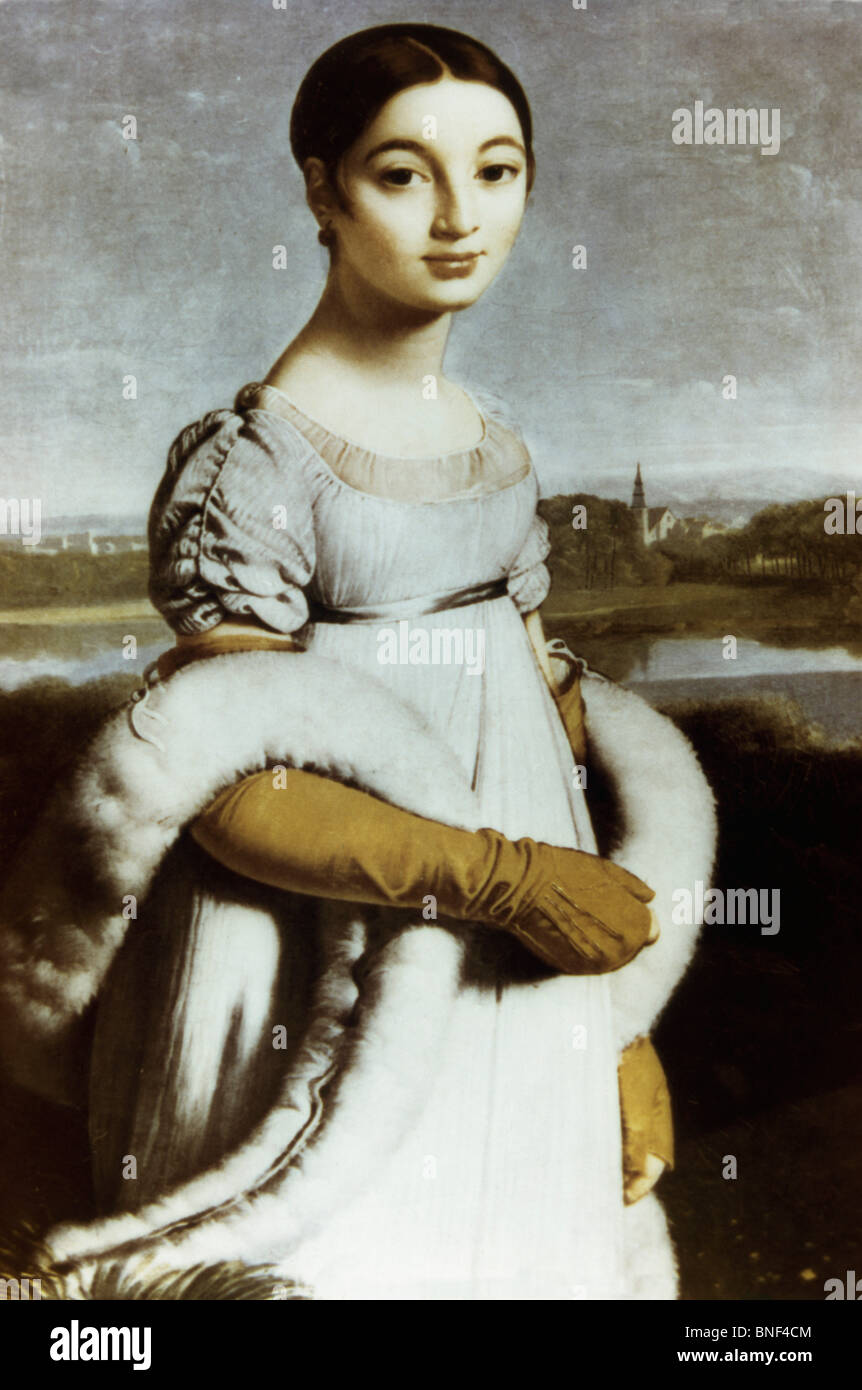 Portrait de Mademoiselle Rivière par Jean Auguste Dominique Ingres huile sur toile 1805 1780-1867 France Paris Musée du Louvre Banque D'Images