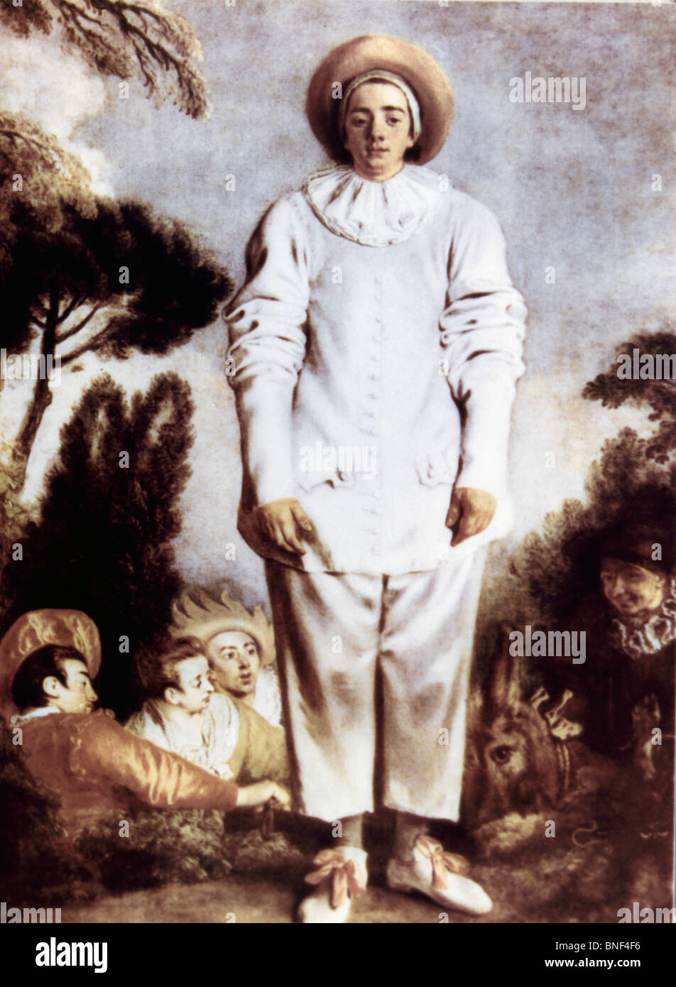 La Commedia dell'arte dvd de Pierrot traditionnellement identifiés comme Gilles de Jean-Antoine WATTEAU Huile sur toile 1721 1684-1721 Banque D'Images