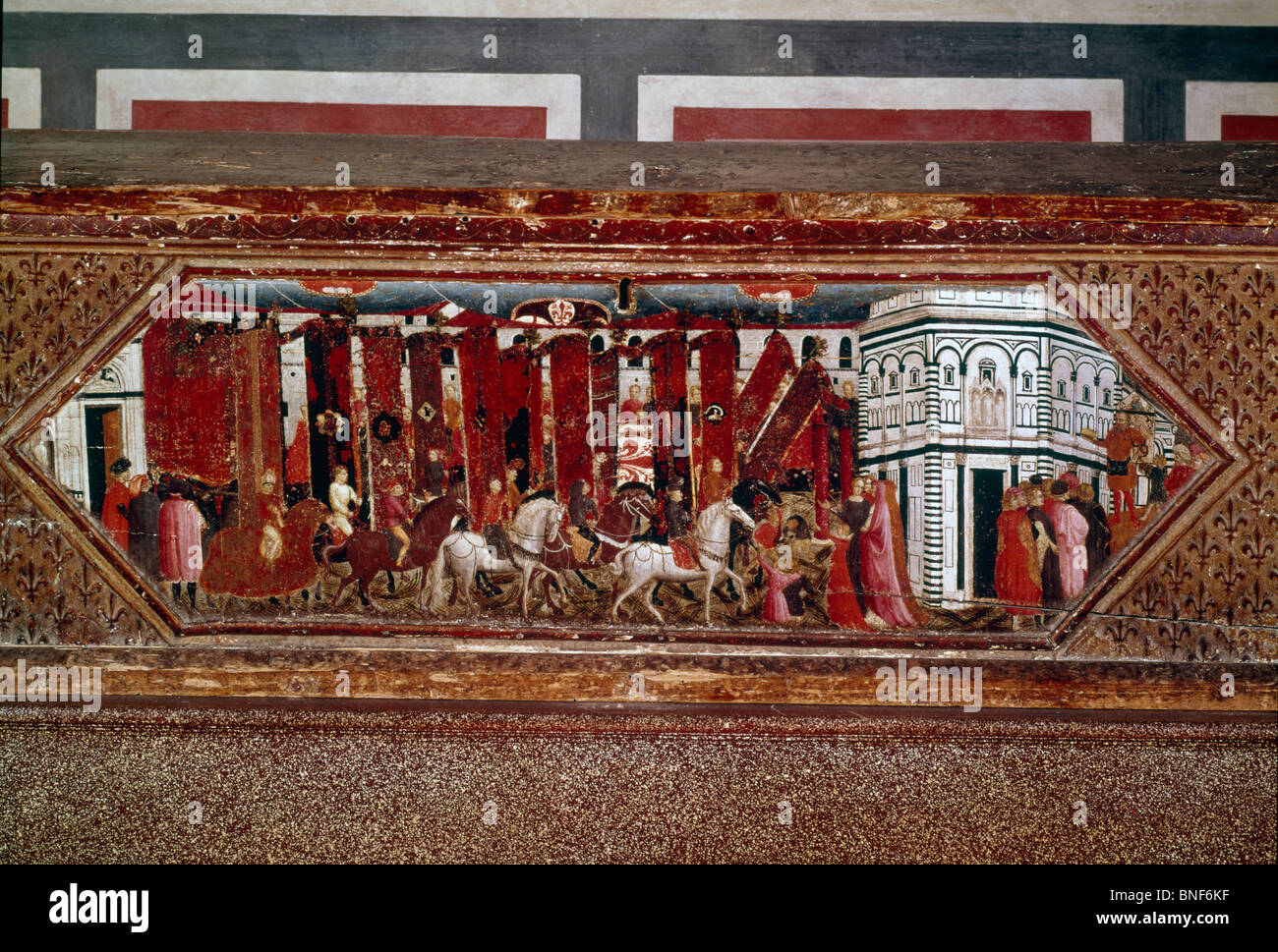 Procession à Florence avec St John, artiste inconnu, 15e siècle Banque D'Images