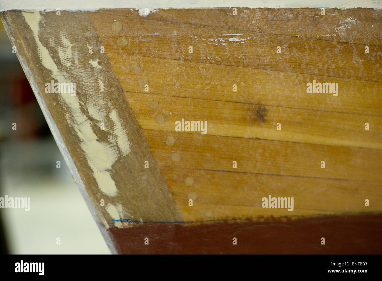 Bateau de travail en bois bâtiment dans Cambridge, MD Banque D'Images