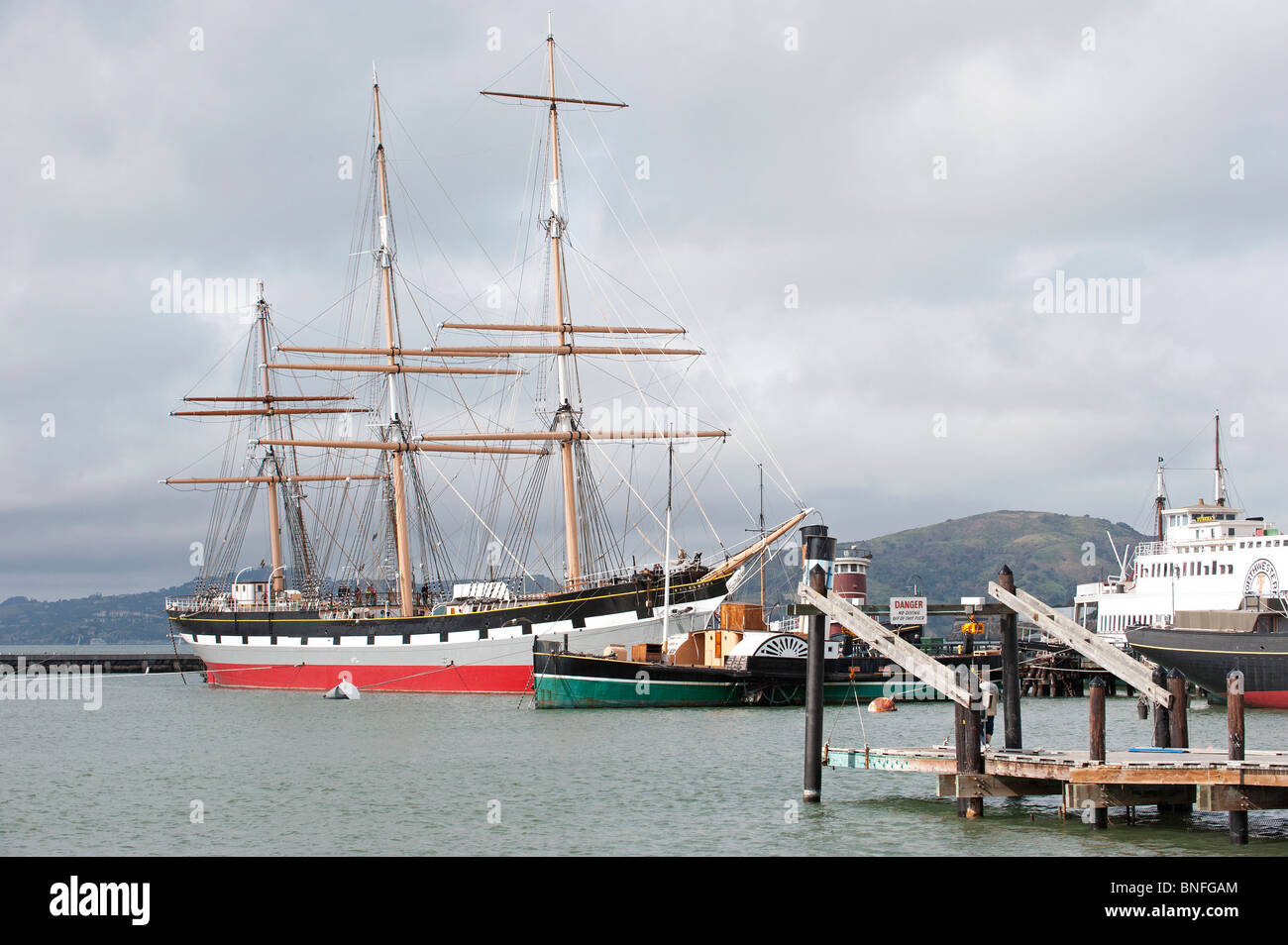Balclutha grand voilier au Musée maritime de San Francisco California USA Banque D'Images